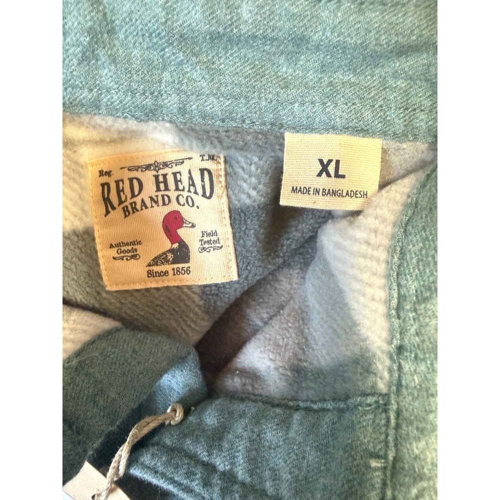 RED HEAD - Men's Fleece Lined Flannel Shirt - Balsam Heather Button -XL - NEW‎ - Picture 5 of 6